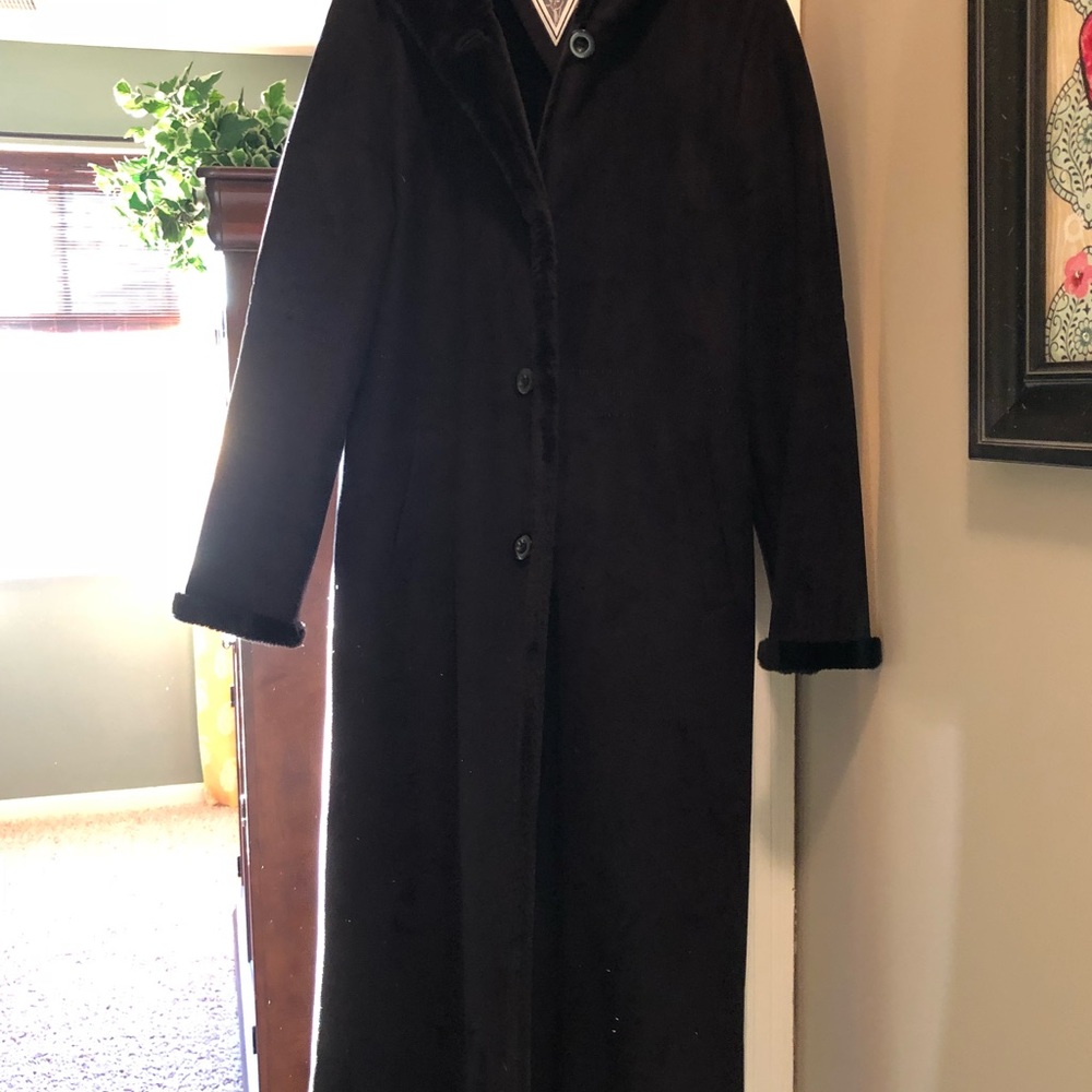 Marvin Richards faux shearling coat.
